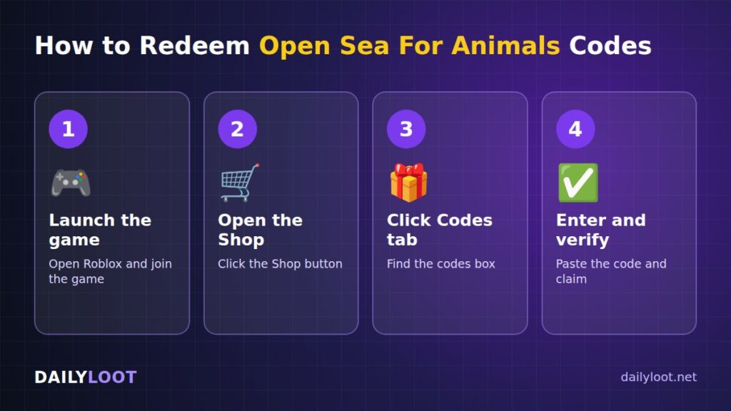 How to redeem Open Sea For Animals codes